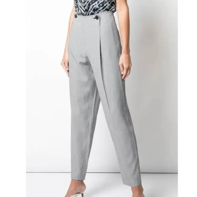 Jason Wu Grosgrain Trimmed Gingham Woven Tapered Pants Women's Size 0 NWT