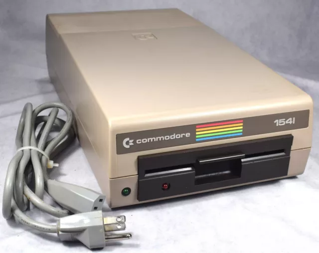 Commodore 64 C-64 Computer Model 1541 Floppy Disk Drive w/ Power Cord, Powers Up