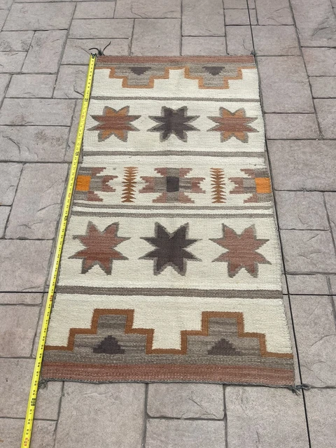 Vintage Estate  Navajo Valero Star Blanket Saddle Handwoven  58” By 30”