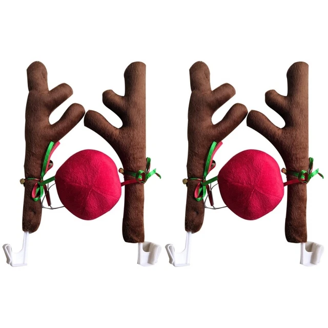 Set 2 Weihnachts-Rentier-Auto-Kit LKW-Rentiernase Trompete Dekorationen