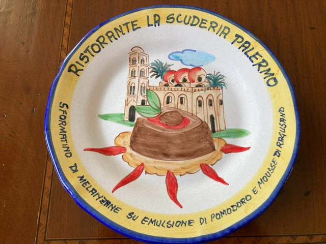 Piatto buon ricordo Palermo Ristorante Scuderia 2007  presentazione
