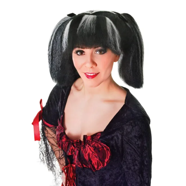 Bristol Novelty BW796 Steampunk Wig   For Women   Black and White Accessory, One