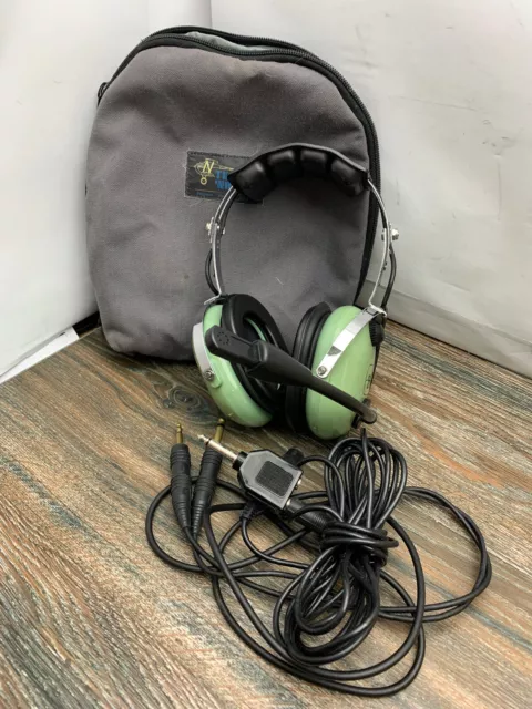 David Clark H10-20 Aviation Headset w/ M-7A Mic + Adapter & Bag