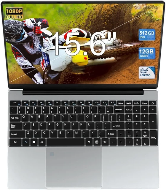15.6& LAPTOP 12GB RAM 512GB SSD Windows 11 Intel i7-N5095 Computer PC ...
