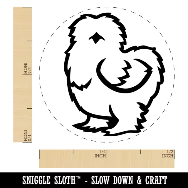 Fluffy Silkie Chicken Self-Inking Rubber Stamp Ink Stamper for Stamping Crafting