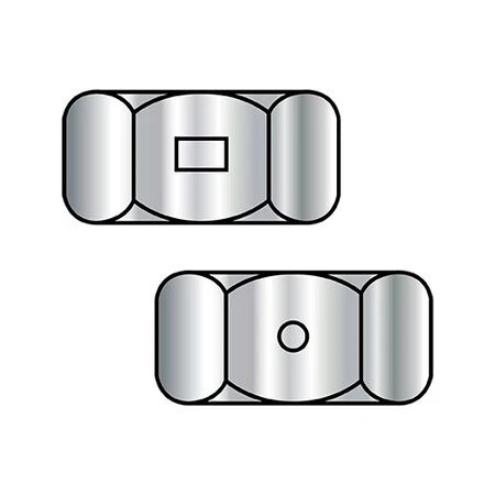 Zoro Select 14Ny188 1/4-20 Two-Way Hex Lock Nut St Stl Pass/Wax