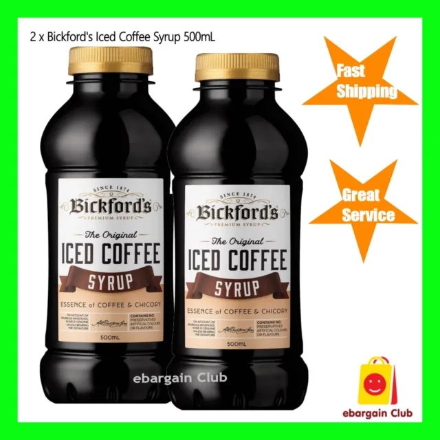 *Limited Time Only* 2 x  Bickford's Iced Coffee Syrup 500mL