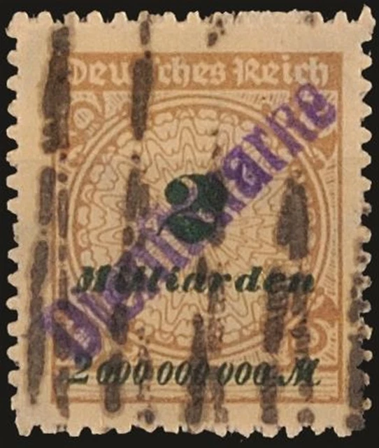 11382) Kontrollaufdrucke Rostock 37BI gestempelt sign. Weinbuch/Infla Mi. 120,-