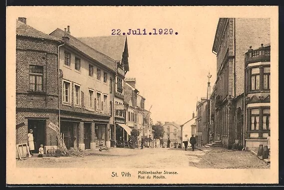 CPA St. Vith, Rue du Moulin, vue de la rue