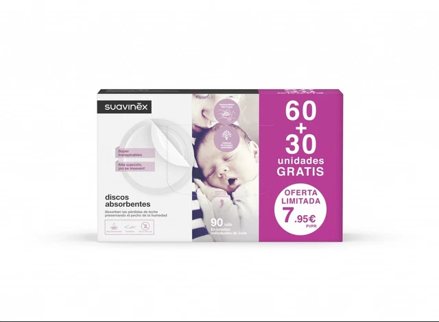 Suavinex - Discos Absorbentes (60+30 Uds Gratis)