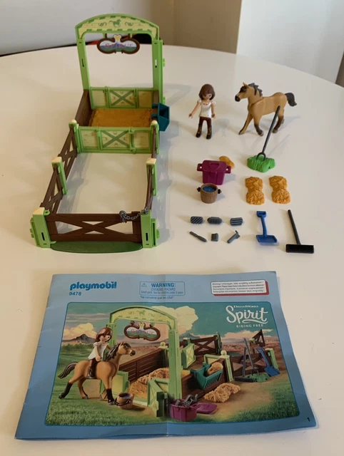 playmobil-9478-spirit-lucky-stable-stall-100-complet-instructions
