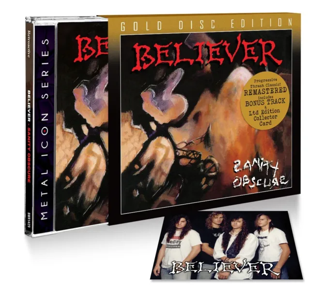 BELIEVER - SANITY OBSCURE (*DELUXE GOLD CD + CARD, 2023) Thrash Remaster Xian