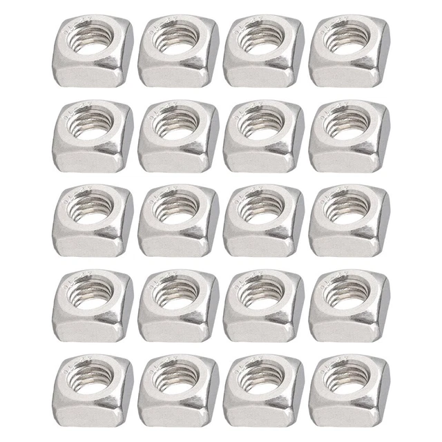 Filettatura Liscia e Affidabile M6 A2 ACCIAIO INOX QUADRATO DADO SOTTILE 20pz
