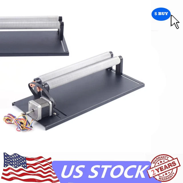 12V Rotary Attachment for CO2 Laser Engraver Machine NEMA 17 Stepper motor