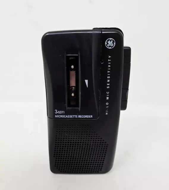 GE 3-5371A Microcassette Tape Recorder Auto Voice Recorder Dictation Tested VTG