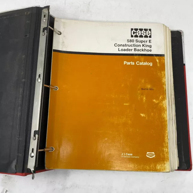 CASE 580 Super E Construction King Loader Backhoe Parts Catalog Book Burl 8-1833