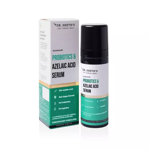 Siero con probiotici e acido azelaico del Dr. Sheth leggero e non grasso - 30 ml