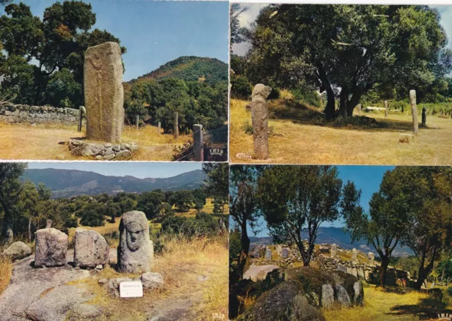 Lot de 4 cartes postales postcards 10x15cm FILITOSA site préhistorique CORSE 2