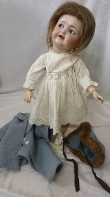 Kammer & Reinhardt 126 , Flirty Eyes Toddler, Antique Doll, Bisque Doll, Dressed