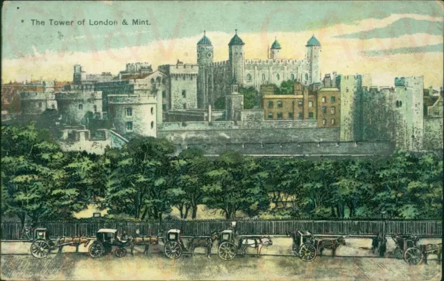 London Tower & Mint 1905 Leeds Postmark BB London Series A