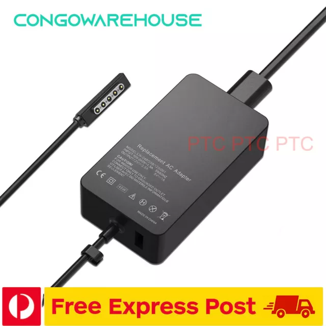 43W 12V 3.6A AC Adapter LaptopCharger for Microsoft 1536 Surface Pro 1 / 2/ RT