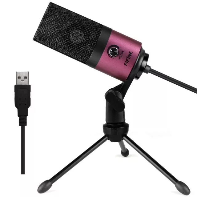 Fifine – Microphone USB Cardioïde à Condensateur Métal Studio d'Enregistrement