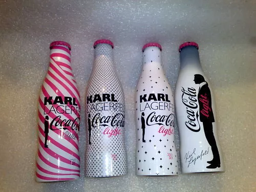 Serie Alluminio Coca Cola Light"Karl Lagerfeld"Francia 250ml 2011+2010 LEGGI!