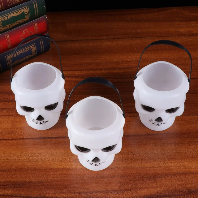 12 piezas Disfraz de cubo de almacenamiento de Halloween bola de dulces cubo niños contenedor de dulces pa