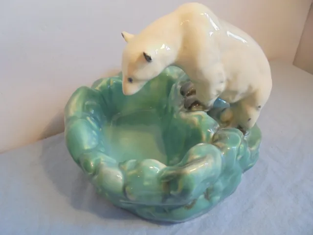 Eisbär An Der Tränke Art Deco Keramikfigur Von Ditmar Urbach 1930