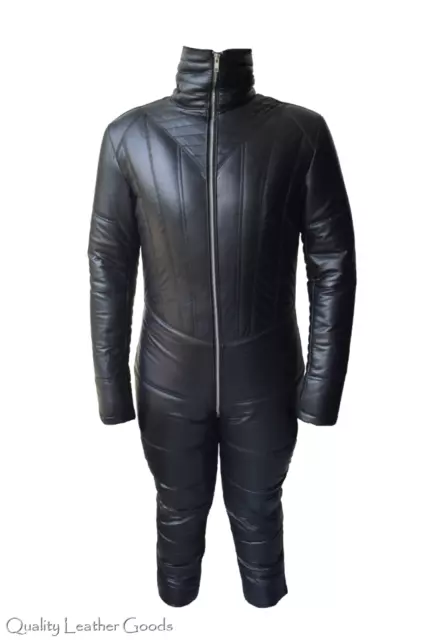Genuine leather sales jumpsuit