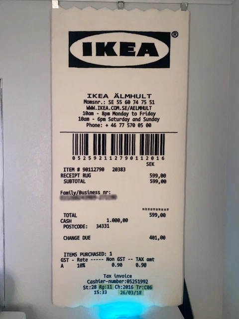 Virgil Abloh, IKEA, Receipt Rug (2019), Available for Sale