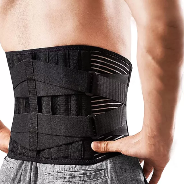 AU Neoprene Double Pull Lumbar Lower Back Support Brace Belt Posture Pain Relief