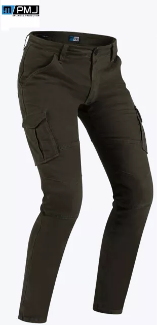 Pantalone moto cargo PMJ Santiago con ginocchiere marrone