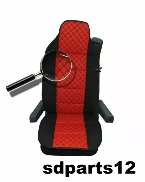 Housse de sièges universel en cuir rouge et noir pour voiture