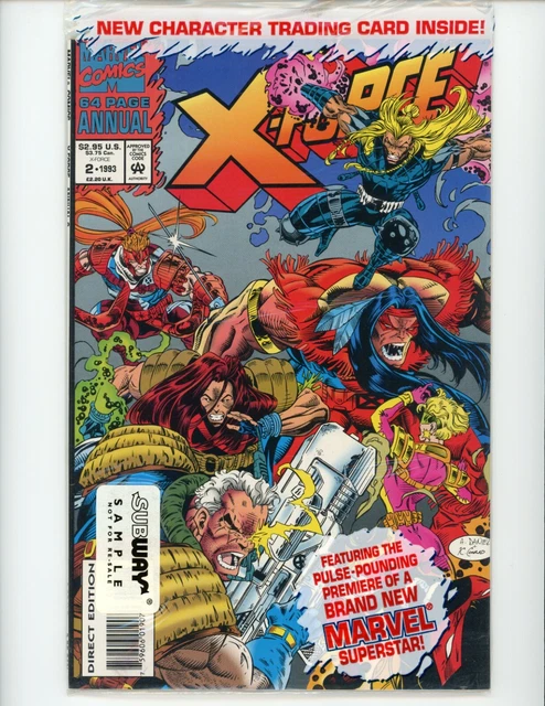 X-Force Annual #2 Comic Book 1993 Subway Polybag Kevin Conrad Marvel