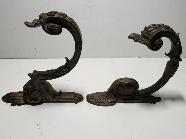 Antique French Roussel & Laverlochere (Paris) Brass Decorative Pieces Lot of 2 3
