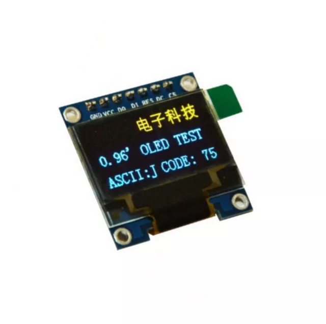 3-5V 0.96" SPI Serial 128X64 OLED LED LCD Display Module blue yellow For Arduino