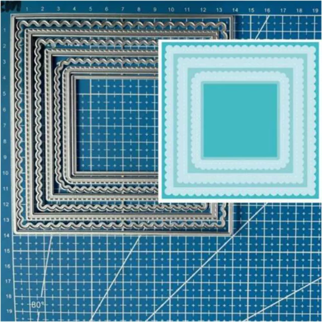 Matrices à découper en métal cadre carré bricolage Scrapbooking Album gaufrage