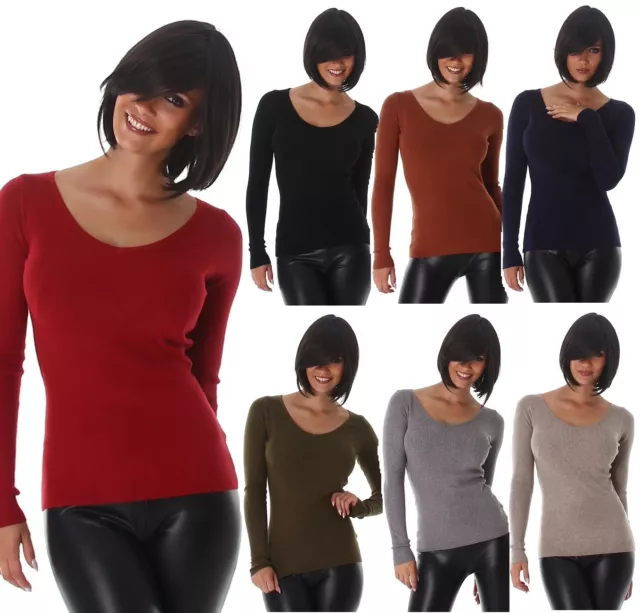 Sexy Base Maglia Fine Pullover Lavorato a Maglia Sweater