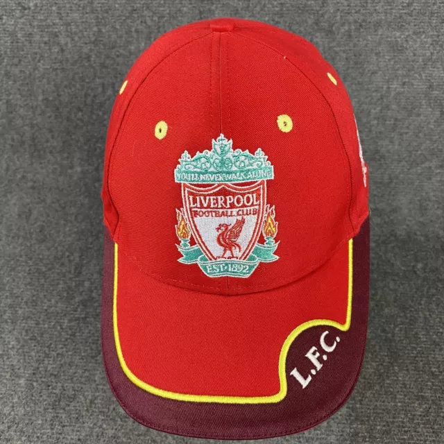 Liverpool FC LFC Adult Red Cap Embroidered Crest Adjustable Cotton Hat OSFM Liverpool FC LFC Adult Red Cap Embroidered Crest Adjustable Cotton Hat OSFM