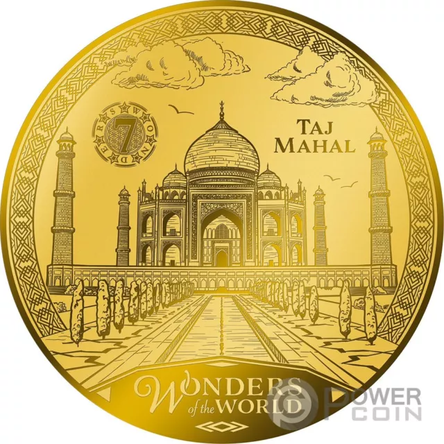 TAJ MAHAL 7 Wonders Modern World Gold Coin 10$ Solomon Islands 2024