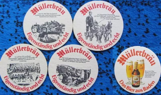 Bierdeckel Serie Sammlung - Schweiz - Müllerbräu Baden Aargau - Badener Gold