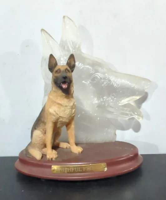 Bradford Exchange "Faithful Friend" 2003 German Shepherd Figurine with Base