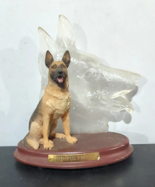 Bradford Exchange "Faithful Friend" 2003 German Shepherd Figurine with Base Bradford Exchange "Faithful Friend" 2003 German Shepherd Figurine with Base