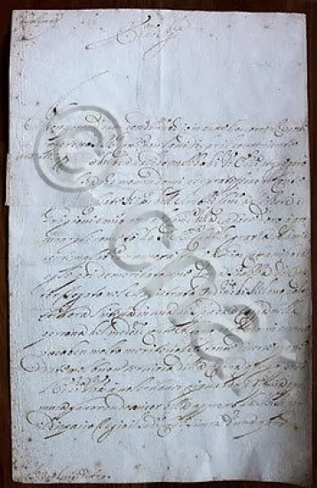 Lettera manoscritta con autografo di Ferdinando Carlo d'Austria 1660 Arciduca