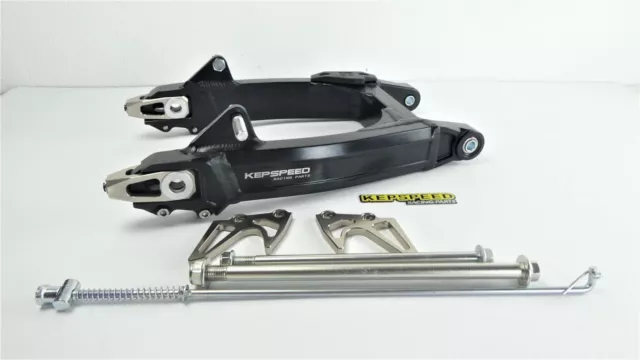 Kepspeed Alu Schwinge Monkey Honda Z50 J1 J2 Skyteam Skymini u.a. + 10cm Schwarz