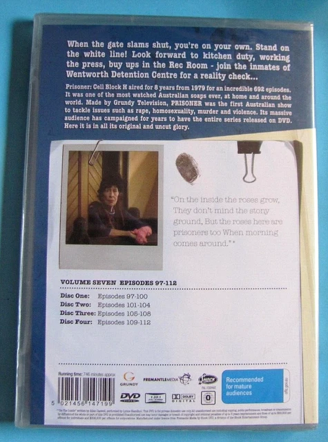 PRISONER Cell Block H Volume 7 DVD Episodes 97-112 NEW SEALED All Region 2