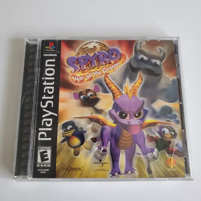 PS1 Spyro Year of the Dragon PlayStation 1 Black Label 2000 Complete CIB Tested