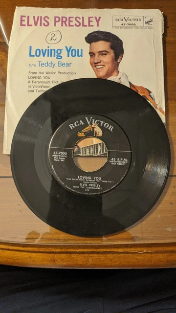 Elvis Presley 45 RPM Vinyl "Loving You' " 47-7000 RCA Victor VG