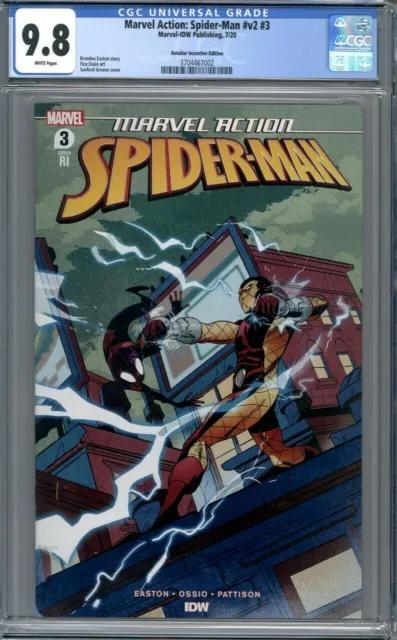 Marvel Action: Spider-Man #3 Sanford Greene Cover 1st Print Marvel IDW CGC 9.8